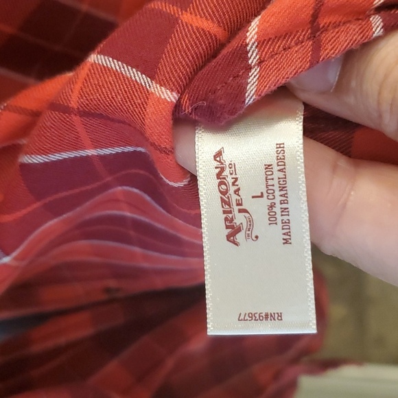 Arizona Jeans Co plaid shirt L - Picture 7 of 8